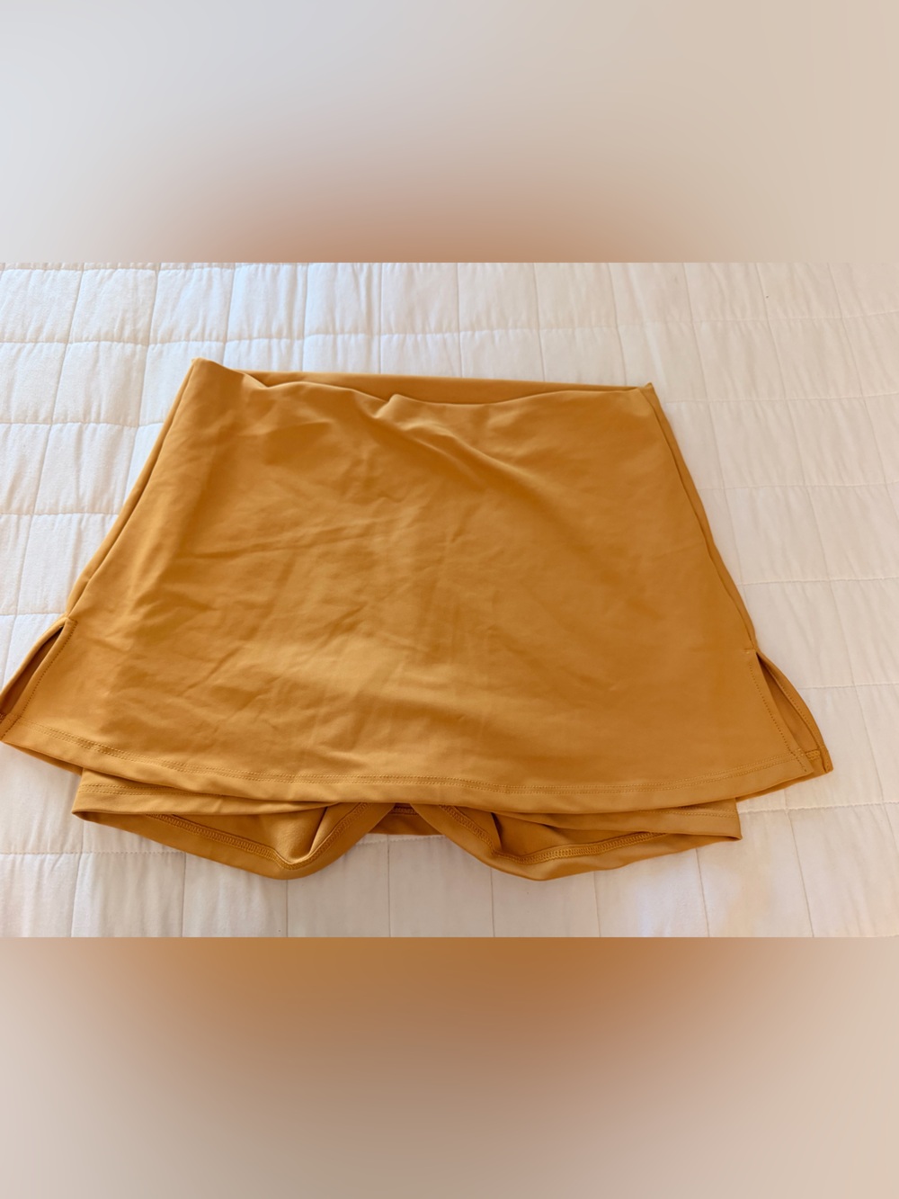 Skatie Mini Skirt in Mustard Yellow swim, casual, tennis with liner shorts